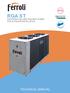 O L R E RGA ST RA N AIR-WATER CHILLERS AND HEAT PUMPS FOR OUTDOOR INSTALLATION TECHNICAL MANUAL