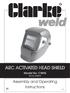 ARC ACTIVATED HEAD SHIELD. Model No: CWH5 Part No: Assembly and Operating Instructions