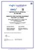 CERTIFICATE OF APPROVAL No. ME 5008 EMIRATES FIRE FIGHTING EQUIPMENT FACTORY LLC (FIREX)