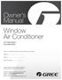 Owner s Manual Window Air Conditioner