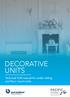 DECORATIVE UNITS. Technical IOM manual for under ceiling and floor mount units