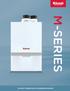 THE NEXT GENERATION IN CONDENSING BOILERS M-SERIES