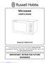 Microwave USER S GUIDE. Model No: RHM2572CG