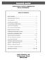 TABLE OF CONTENTS. General Description Standard and Optional Parts List Feature Definitions Comments about the 8600E...