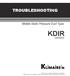 KDIR TROUBLESHOOTING. Middle Static Pressure Duct Type SERIES