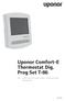 Uponor Comfort-E Thermostat Dig. Prog Set T-86 INSTALLATION AND OPERATION MANUAL