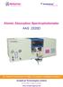Atomic Absorption Spectrophotometer AAS 2320D EPC / PRODUCTS / APPLICATION / SOFTWARE / ACCESSORIES / CONSUMABLES / SERVICES