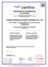 CERTIFICATE OF APPROVAL No CF 5350 TAIWAN DAEDALUS DOOR CONTROL CO. LTD