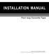 INSTALLATION MANUAL Four-way Cassette Type