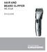 HAIR AND BEARD CLIPPER MC 3140 ENGLISH