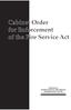 CABINET ORDER FOR ENFORCEMENT OF THE FIRE SERVICE ACT