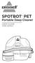 SPOTBOT PET. Portable Deep Cleaner USER GUIDE 33N8 SERIES