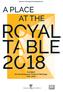 ROYAL TABLE 2018 A PLACE AT THE. A project for the European Cultural Heritage Year Network of European Royal Residences
