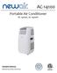 AC Portable Air Conditioner AC-14100E, AC-14100H OWNERS MANUAL. Read and save these instructions.
