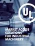 MARKET ACCESS SOLUTIONS FOR INDUSTRIAL MACHINERY