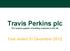 Travis Perkins plc The largest supplier of building materials in the UK. Year ended 31 December 2012