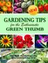 Gardening Tips. Enthusiastic Green Thumb