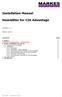 Installation Manual. Humidifier for CIA Advantage. Version 1.1. March 2013