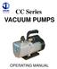 CC Series VACUUM PUMPS