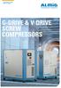 COMPRESSOR SYSTEMS MADE IN GERMANY G-DRIVE & V-DRIVE SCREW COMPRESSORS