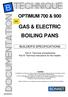 GAS & ELECTRIC BOILING PANS