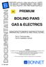 BOILING PANS GAS & ELECTRICS