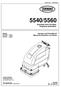 5540/5560. Automatic Floor Scrubber. Operator and Parts Manual Manual de Operación y de Piezas ENGLISH - ESPAÑOL Rev.