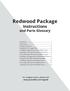 Redwood Package Instructions and Parts Glossary