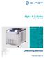 Alpha 1-2 LDplus. Operating Manual. Freeze-dryer. part no , Please retain for later use!