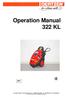Operation Manual 322 KL