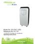 Model No. SG-PAC-10E2 Reference No. KY ,000 BTU Portable Air Conditioner Operating Instructions