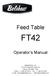 Feed Table FT42. Operator s Manual