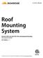 Roof Mounting System. Installation Manual. Standard (XRS) and Light (XRL) Rails with Integrated Grounding *ETL Listed Per UL Edition v1.