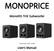 MONOPRICE. Monolith THX Subwoofer. User's Manual. P/Ns 24456, 24457, 24458