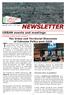 NEWSLETTER. URBAN events and meetings. January th issue. was designed in two main panels.