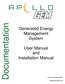 Generated Energy Management System. User Manual and Installation Manual. Documentation. Revision 8, November Apollo Solar Electric Ltd
