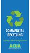 COMMERCIAL RECYCLING. A guide for Atlantic County Businesses. Atlantic County Utilities Authority