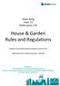 House & Garden Rules and Regulations