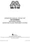 OPERATORS MANUAL FOR Mi-T-M WLP AUTOMATIC BACKWASH SERIES WATER RECYCLING TREATMENT SYSTEM