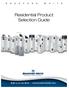 Residential Product Selection Guide