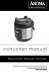 instruction manual Pressure Cooker Multicooker Slow Cooker APC-816SB