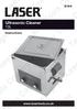 Ultrasonic Cleaner 13L. Instructions. ight Laser Tool.   Laser