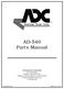 AD-540 Parts Manual SRS/calbert ADC Part No