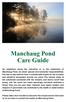 Manchaug Pond Care Guide