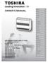 OWNER S MANUAL AIR CONDITIONER (SPLIT TYPE) Indoor unit RAS-(B) 10, 13, 18UFV Series