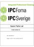 Spare Parts List FOMA NORGE AS. Ref: MSUB Model: 1250 P F.PAN. GR/VE 2SP IPC