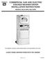 COMMERCIAL GAS AND ELECTRIC STACKED WASHER/ DRYER INSTALLATION INSTRUCTIONS