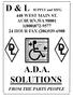 D & L A.D.A. SOLUTIONS 448 WEST MAIN ST. AUBURN,WA (800) HOUR FAX (206) FROM THE PARTS PEOPLE. SUPPLY and MFG.
