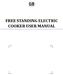 FREE STANDING ELECTRIC COOKER USER MANUAL