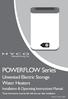 POWERFLOW Series. Unvented Electric Storage Water Heaters. Installation & Operating Instructions Manual
